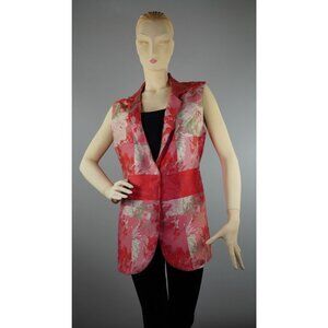 The Floral Elegance Sleeveless Jacket